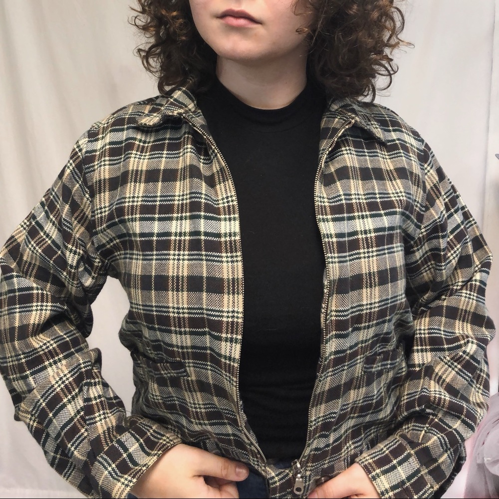 Vintage Giorgio Fiorini cropped plaid jacket